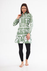 4-teiliger Hijab-Badeanzug in Touch Green