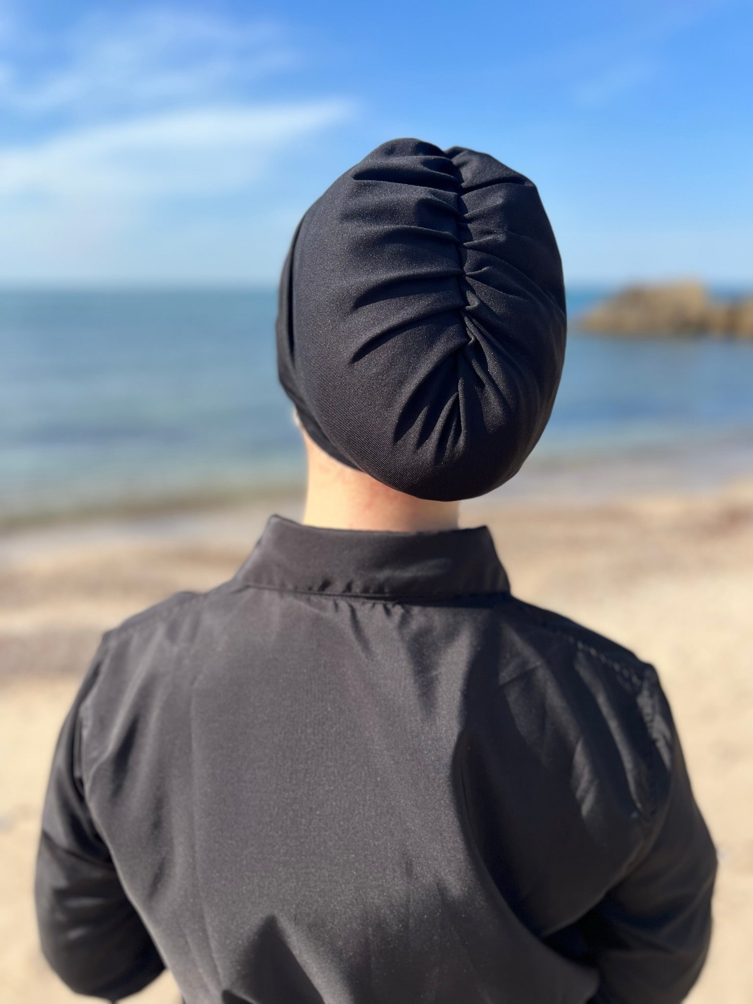 4 قطعة ملابس السباحة الحجاب العرقي الياقة المدورة