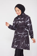 2-teiliger, charakteristisch gemusterter Hijab-Badeanzug