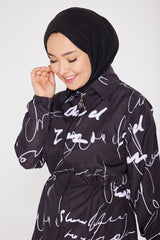 بدلة سباحة حجاب منقوشة مميزة مكونة من قطعتين